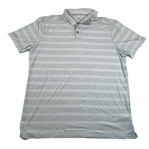 Nike Dri Fit Golf Polo Shirt Short Sleeve Striped Performance Men's XL